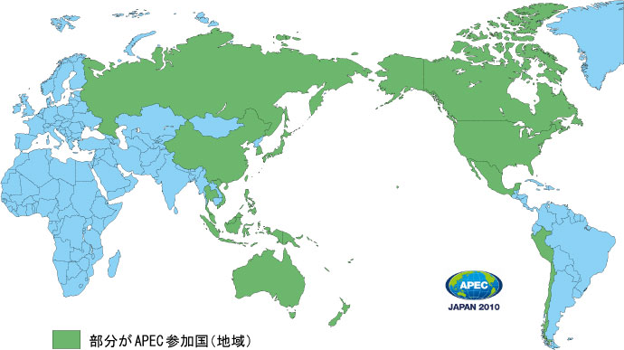 APEC参加国の地図
