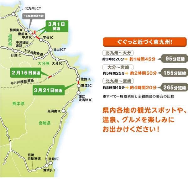 東九州自動車道県内区間が全線開通 大分県ホームページ