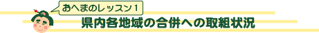県内各地域の合併への取組問題