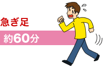 急ぎ足
約60分