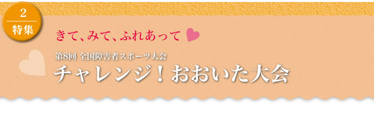 きて、みて、ふれあって 第8回 全国障害者スポーツ大会 チャレンジ!おおいた大会