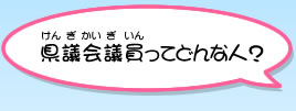 県議会議員ってどんな人？