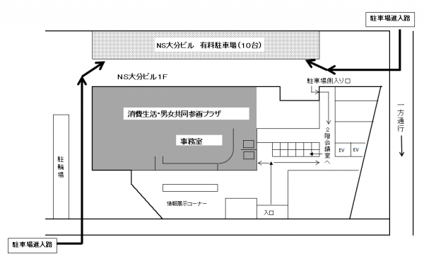 Ｎｓ大分ビル有料駐車場案内図