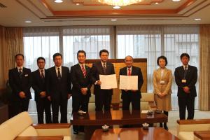 大分県と損害保険ジャパン日本興亜株式会社との防災力向上に関する協定締結２