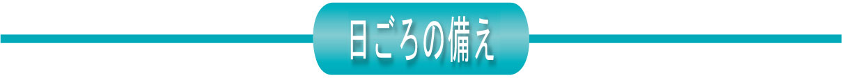 日ごろの備え