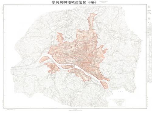 日田市の悪臭規制地図