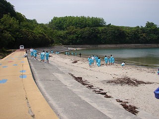 奉仕活動による海岸清掃