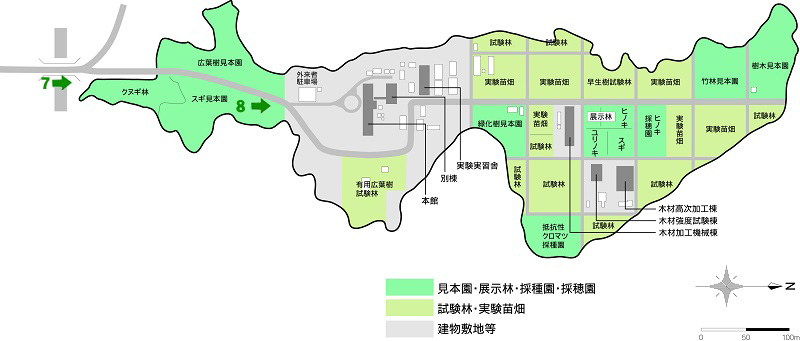 施設の配置図