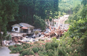 土石流により被災した家屋