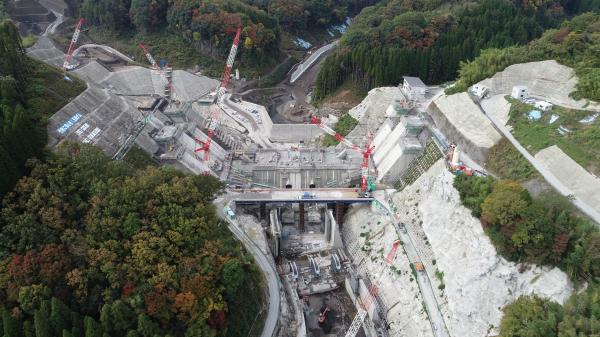 玉来ダム　ダム　建設　工事　建設中ダム　流水型ダム　大分県　九州