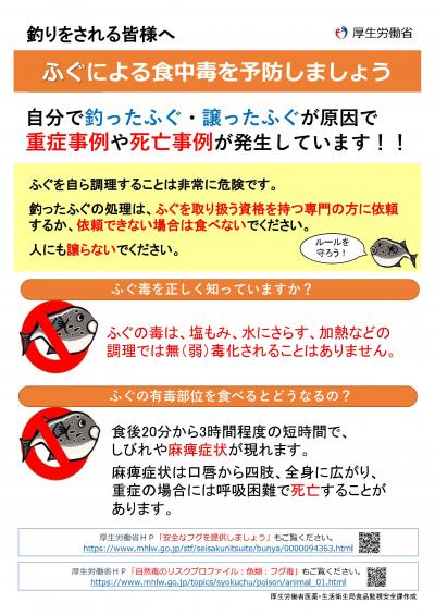 ふぐによる食中毒を予防しましょう