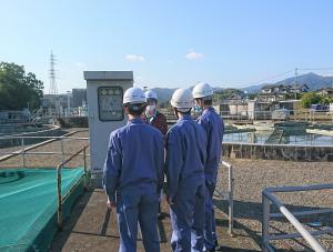 浄水場巡視点検（判田浄水場）