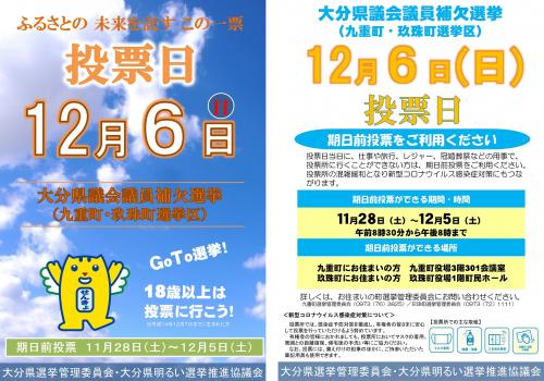 大分県議会議員九重町 玖珠町選挙区補欠選挙 大分県ホームページ