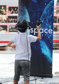 VRによる月面やり投げ体験＠ISTSキックオフイベント