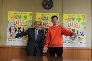 広瀬知事と井上涼氏の写真