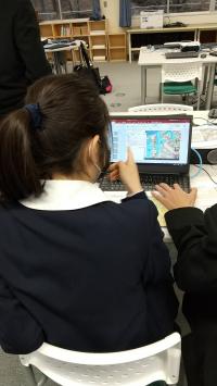 地理院地図を活用し学校周辺の地形を把握