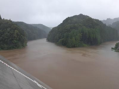 玉来ダム　大分県　試験湛水　R4.9.18上流状況