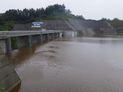 玉来ダム　大分県　試験湛水　R4.9.19ダム位置状況