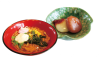 トマト団子とトマトうどん（試作）