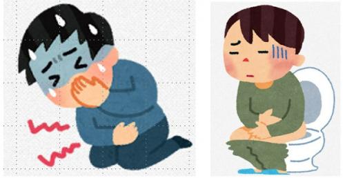 クドアの症状のイラストです。