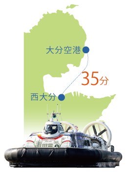 空港から西大分