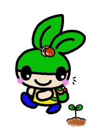 もりりんのイラスト（植樹活動）