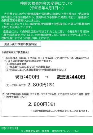 令和8年4月1日から検査料金が変わります