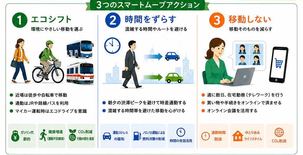 ３つのスマートムーブアクション
