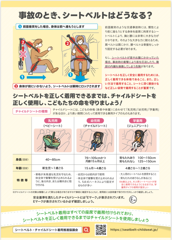 チャイルドシート着用の仕方（裏）