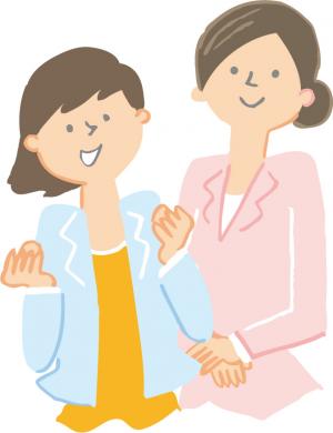 輝く女性イラスト