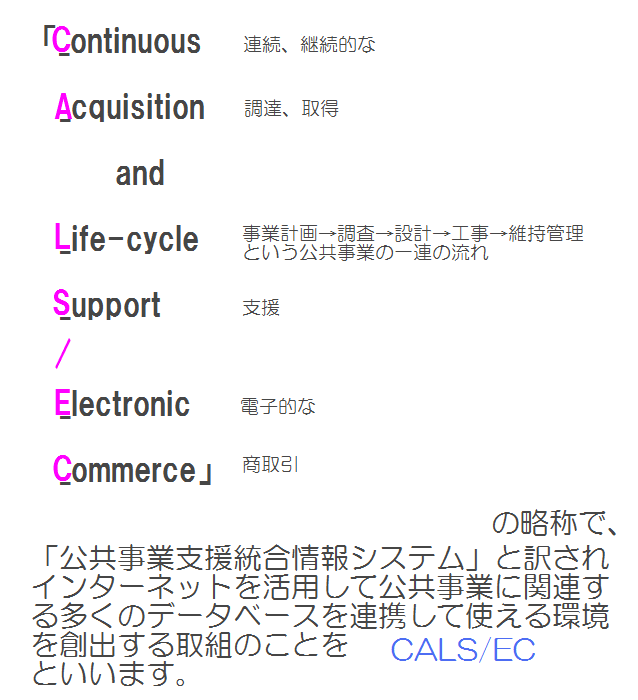 CALS/ECの説明文