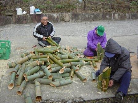 竹灯籠作り