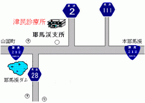 津民診療所の地図