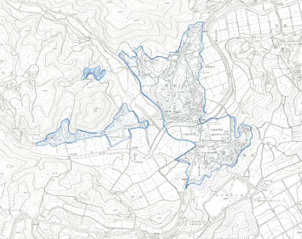 旧千歳村の騒音規制地域図です。