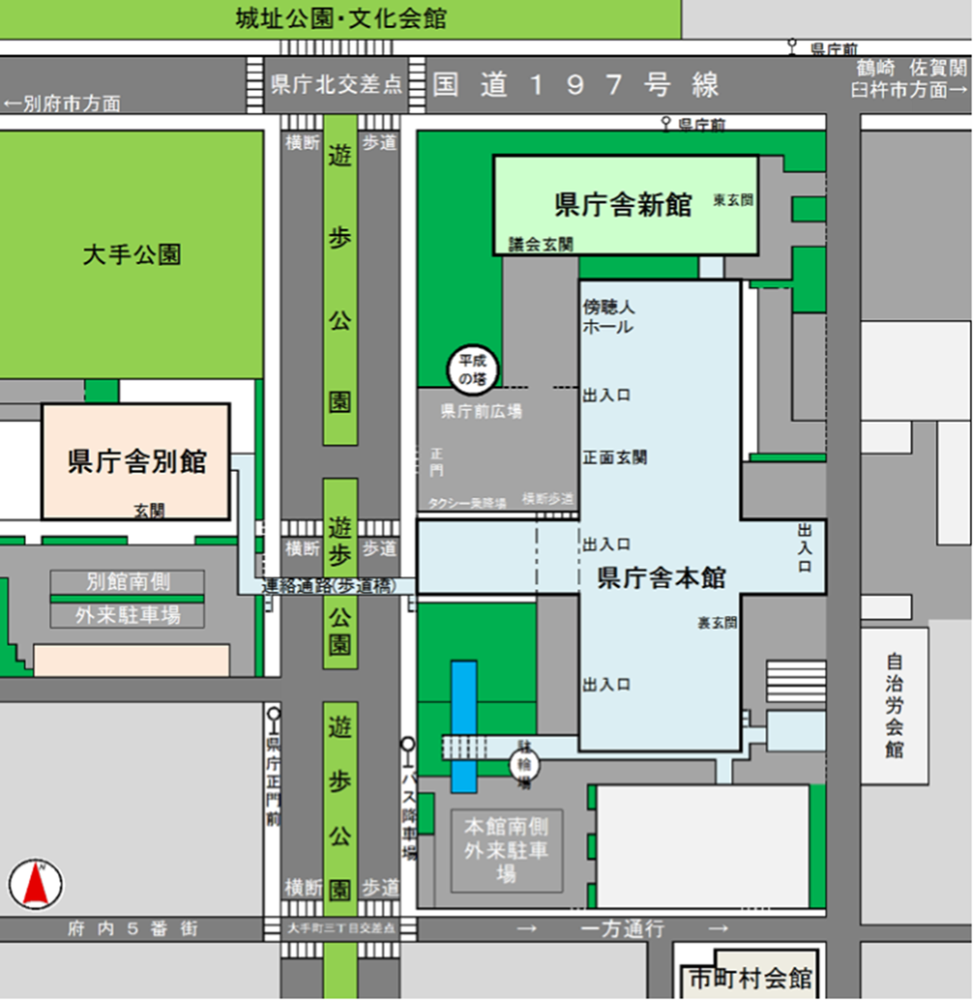 県庁舎配置図