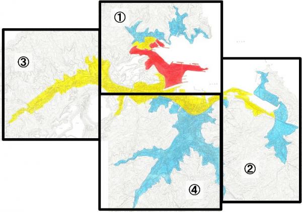 津久見市振動規制地域の全体図です。