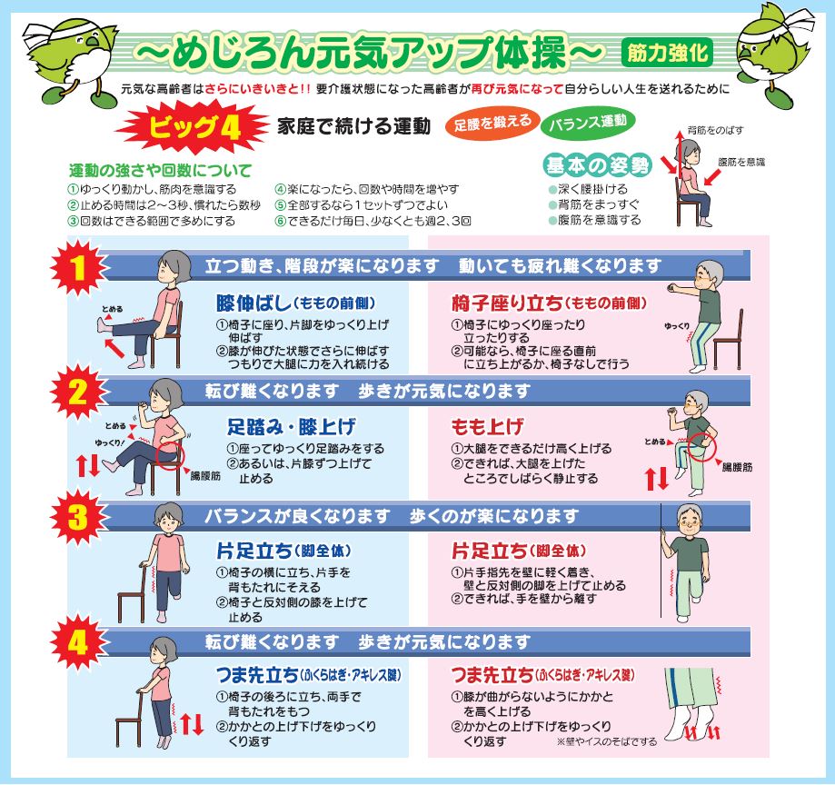 めじろん元気アップ体操ビッグ4