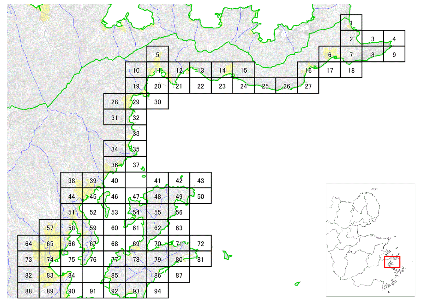 佐伯市位置図１