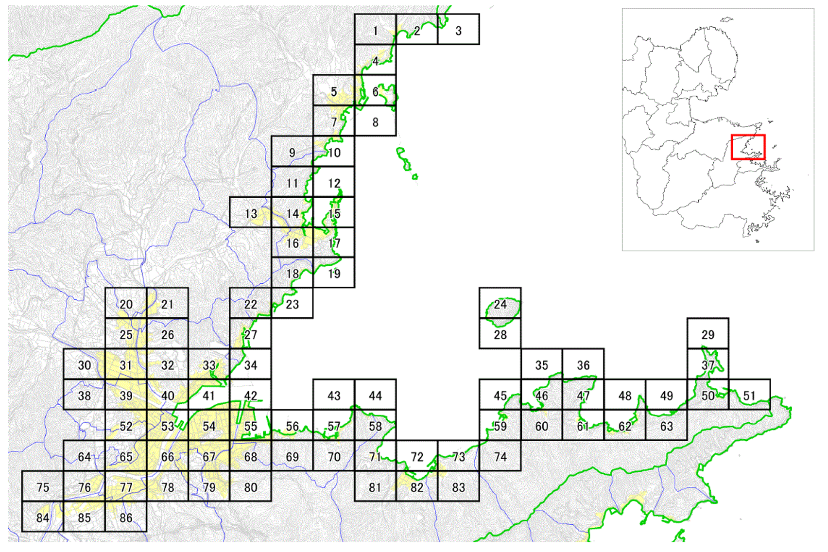 臼杵市位置図