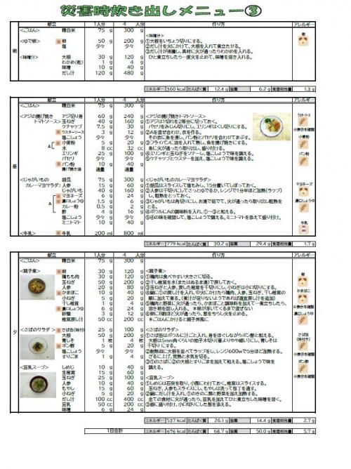 炊き出しレシピ(3)