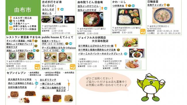 由布市　食の健康応援団店舗