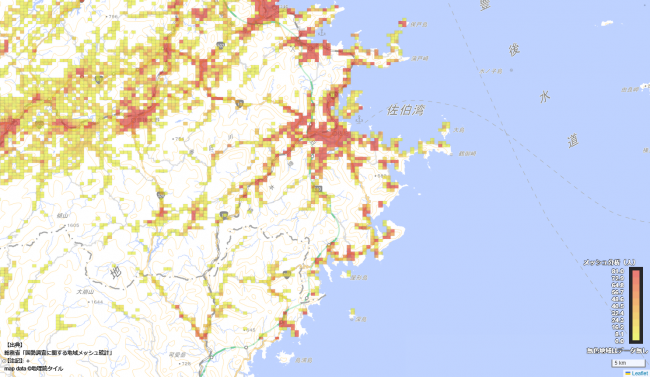 地域人口メッシュ地図