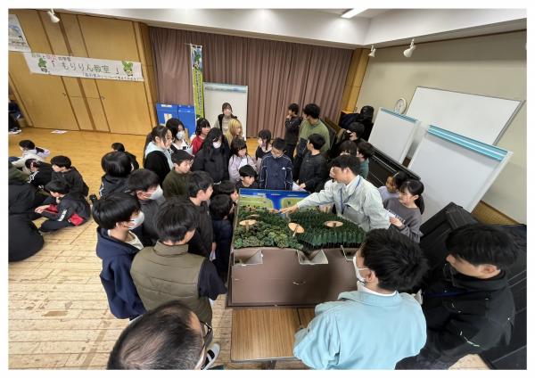 森林模型で森林と治山ダムの役割を学習