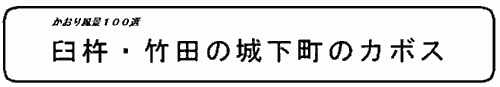 臼杵・竹田の城下町のカボス