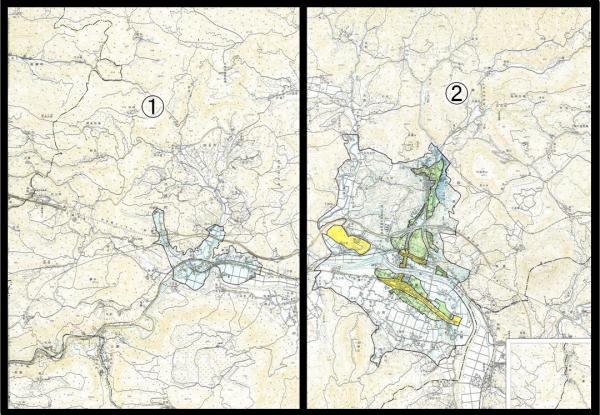 玖珠町全体の騒音環境基準の指定図です