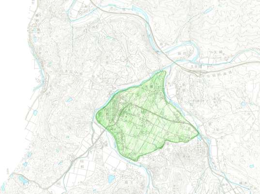 旧安心院町の騒音規制地域図です。